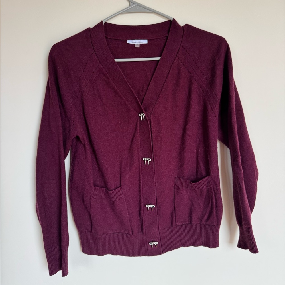 Women's Plum Cardigan Sweater